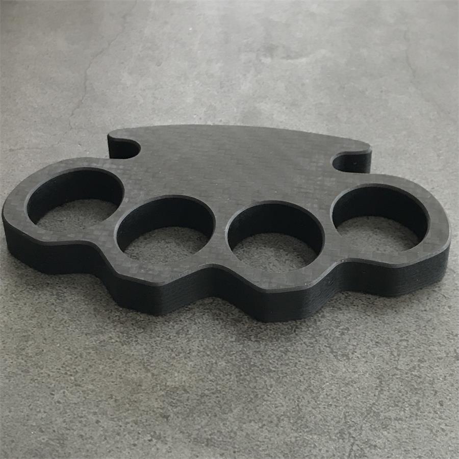 Classic Carbon Fiber Knuckle Duster viewed from top