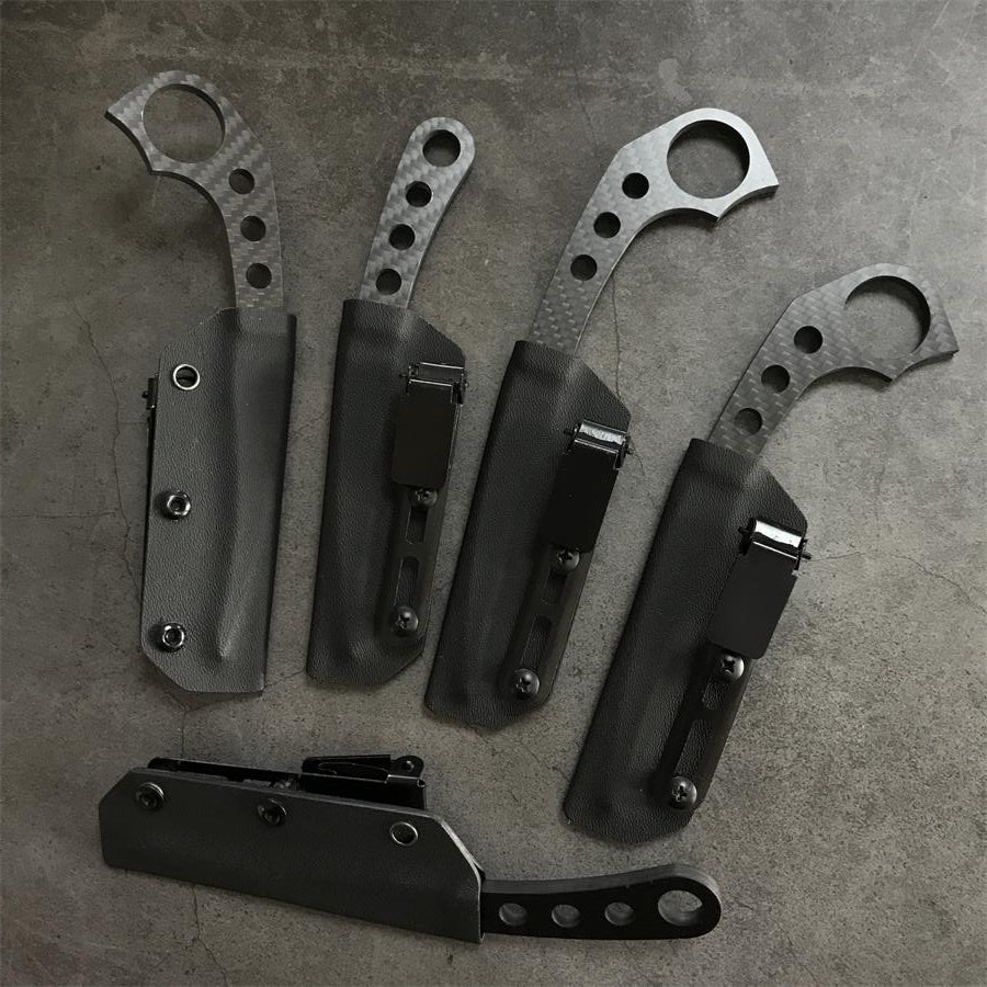Carbon fiber EDC hole knife set