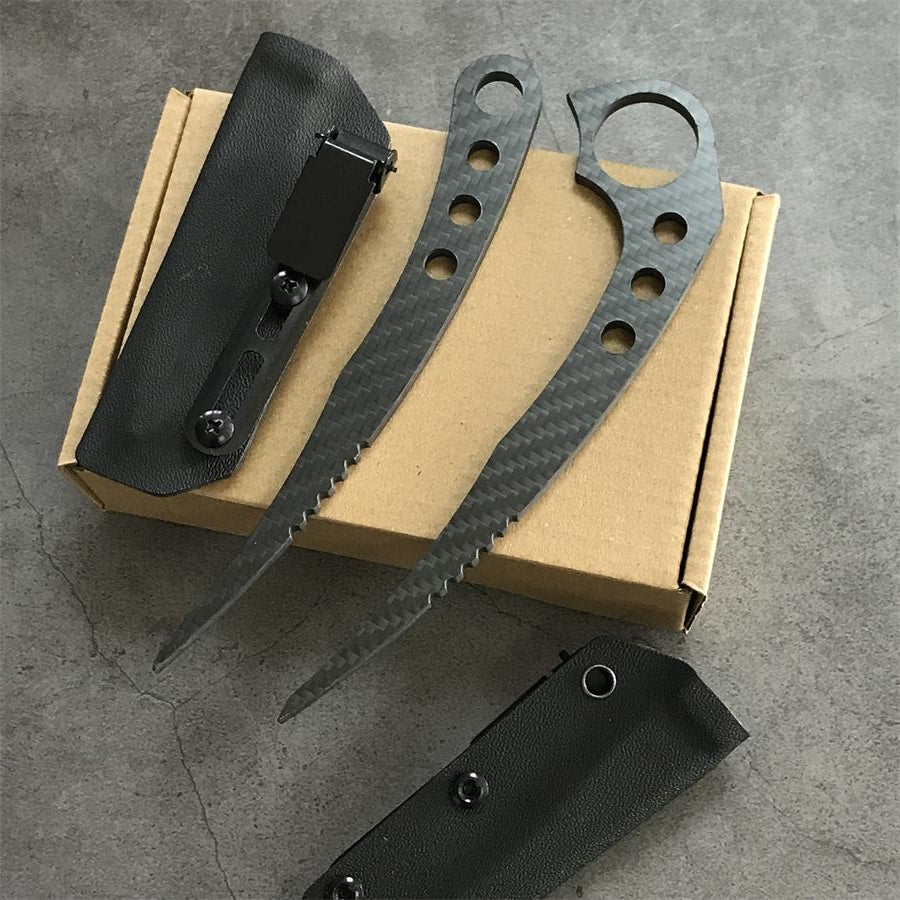 Carbon fiber EDC hole knife line
