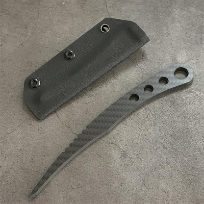 Carbon fiber EDC hole knife pair