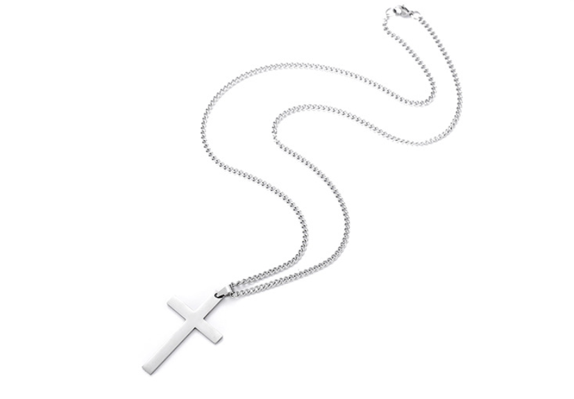 Cross Titanium Steel Knuckle Dusters Pendant Necklace11