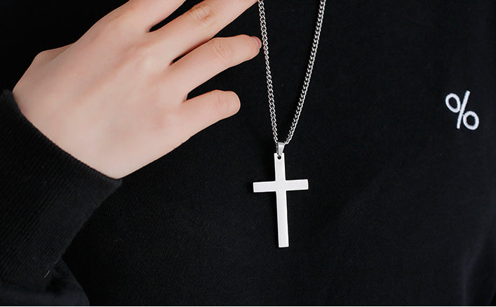 Cross Titanium Steel Knuckle Dusters Pendant Necklace4
