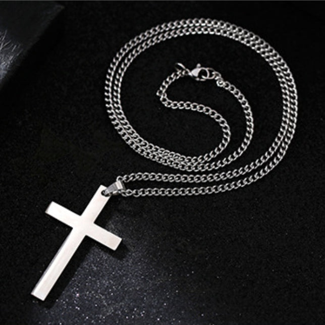 Cross Titanium Steel Knuckle Dusters Pendant Necklace5
