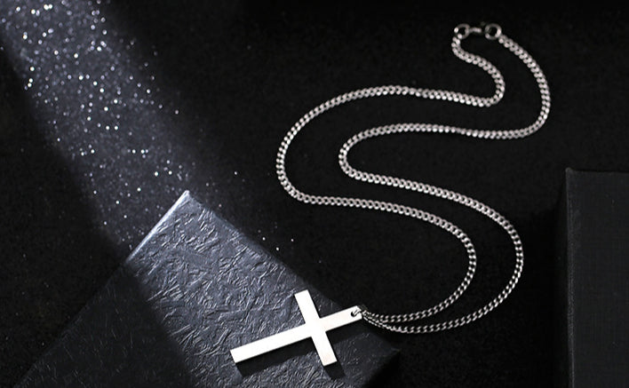 Cross Titanium Steel Knuckle Dusters Pendant Necklace7