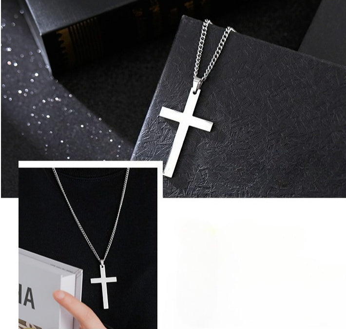 Cross Titanium Steel Knuckle Dusters Pendant Necklace9