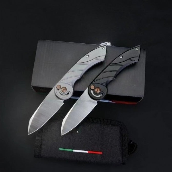 Forged M390 Outdoor CNC Machining Knife — detail of the finish and edges.