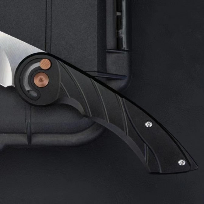 Forged M390 Outdoor CNC Machining Knife — lifestyle shot in an outdoor setting.