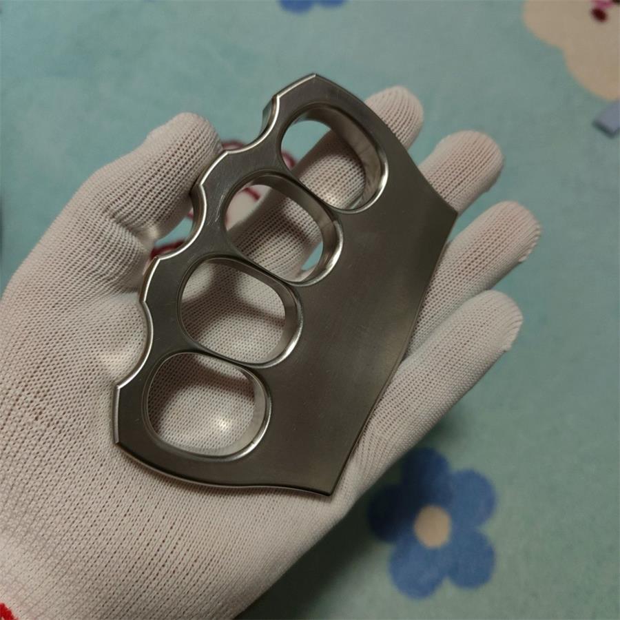 304 Stainless Steel Four Hole Knuckle Dusters EDC Outdoor Tool - Four hole duster
