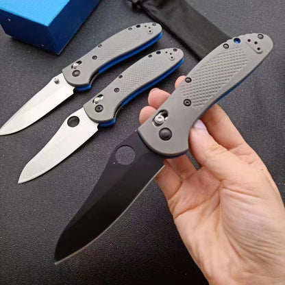 BM550 D2 Stonewashed Folding Knife