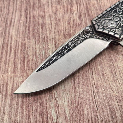 J21 folding knife angle view