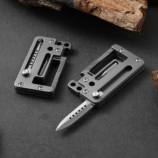 Multifunctional Titanium Pocket Hiking Bottle Opener Tool