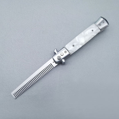 Steel OTF Folding Unsharpened Comb Knife