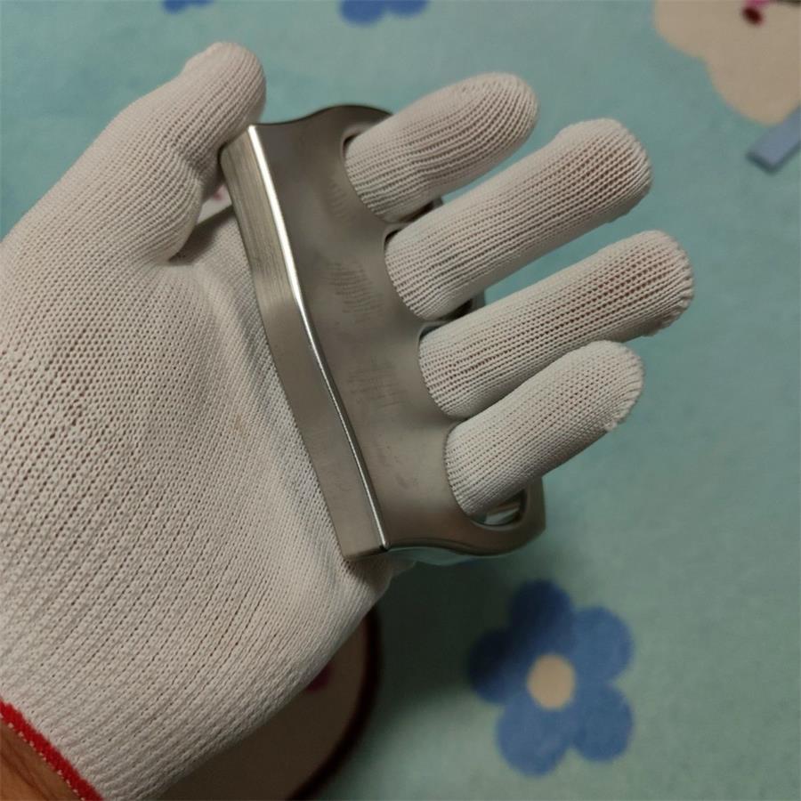 304 Stainless Steel Four Hole Knuckle Dusters EDC Outdoor Tool - Stainless steel duster
