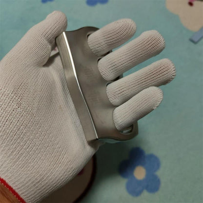 304 Stainless Steel Four Hole Knuckle Dusters EDC Outdoor Tool - Stainless steel duster