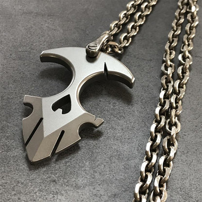 TC21 titanium knuckle duster hanging by chain