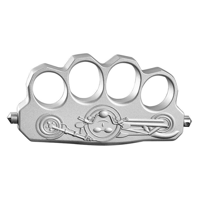 Zinc alloy knuckle duster on white background