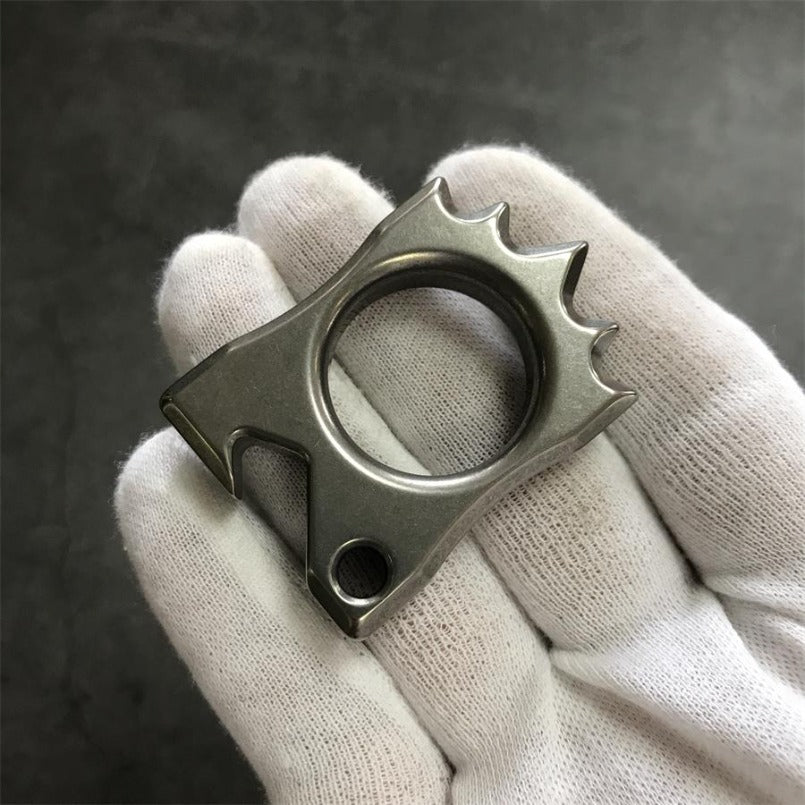 White glove supporting the Hedgehog Knuckle Duster