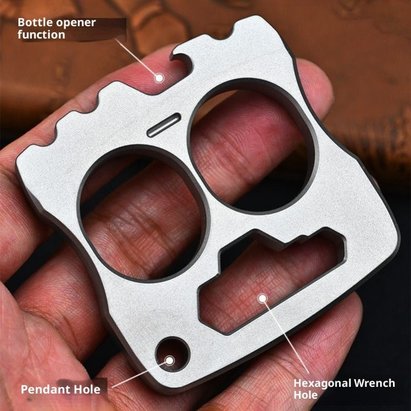 Titanium Smiley Face Knuckle Dusters Bottle Opene