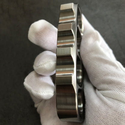 Titanium EDC tool displayed side thickness