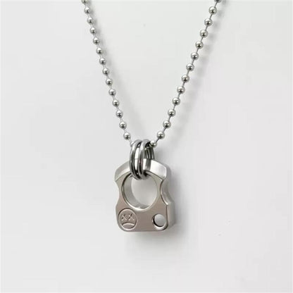 Small Size Titanium Knuckle Duster Pendant
