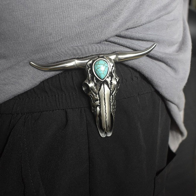 Damascus Steel Turquoise Horn Dagger3