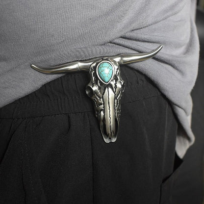 Damascus Steel Turquoise Horn Dagger3