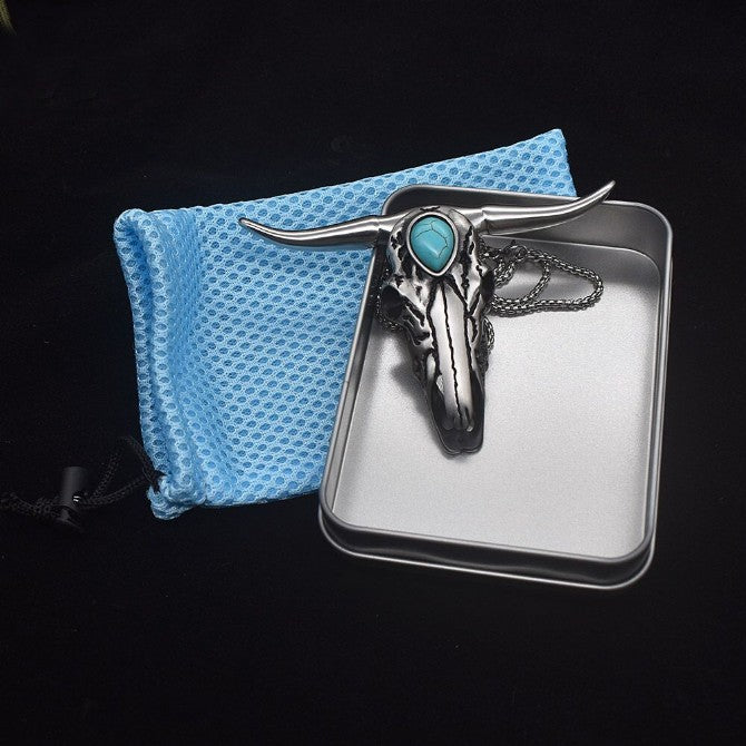 Damascus Steel Turquoise Horn Dagger5