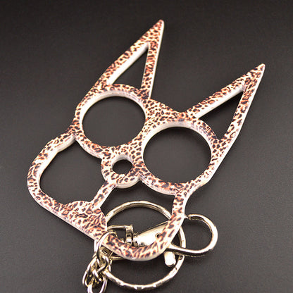 Two-Finger Cat Ear Zinc Alloy Knuckle Dusters