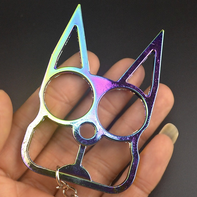 Two-Finger Cat Ear Zinc Alloy Knuckle Dusters2