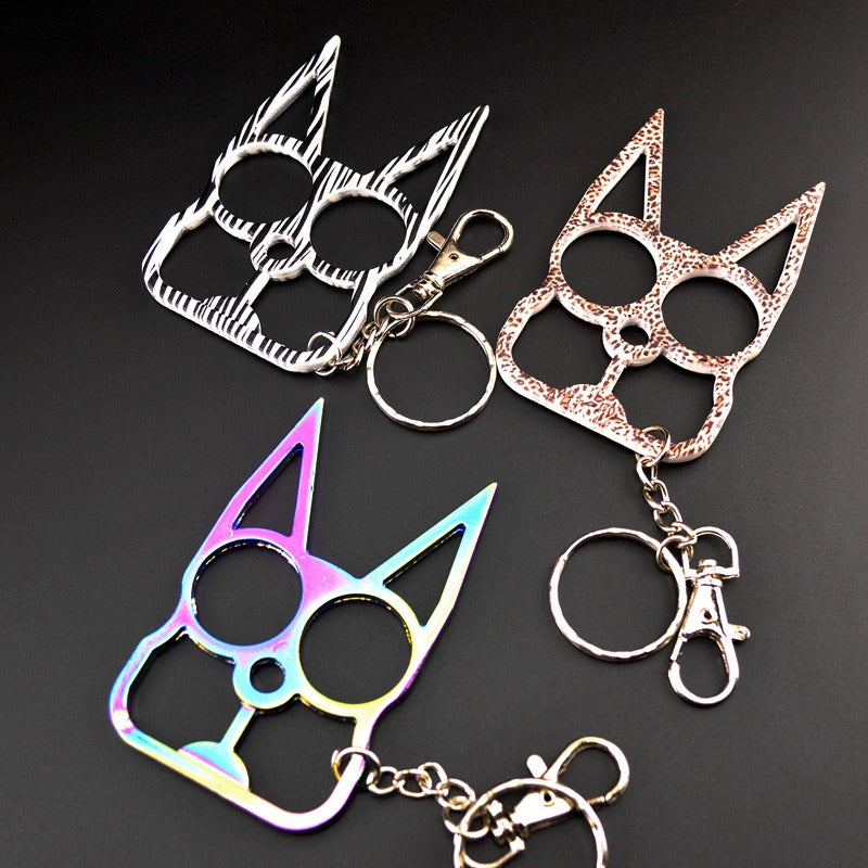 Two-Finger Cat Ear Zinc Alloy Knuckle Dusters5