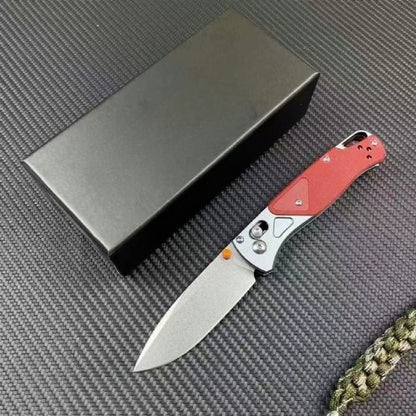 BM535-09 Red Aviation Aluminum G10 Outdoor Folding Knife