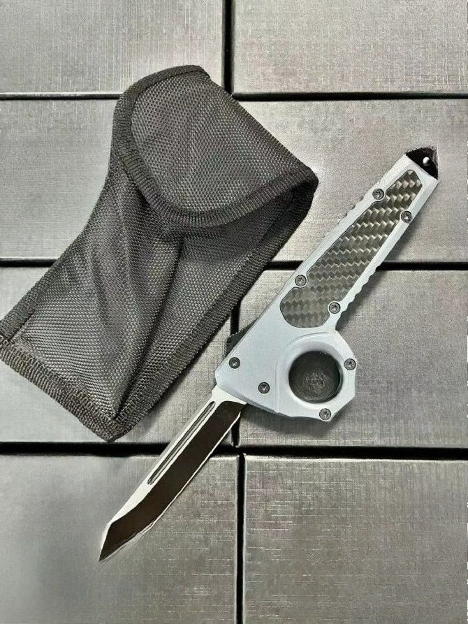 MT Zinc Alloy Carbon Brazing Material Single-Hole Outdoor Portable Knife