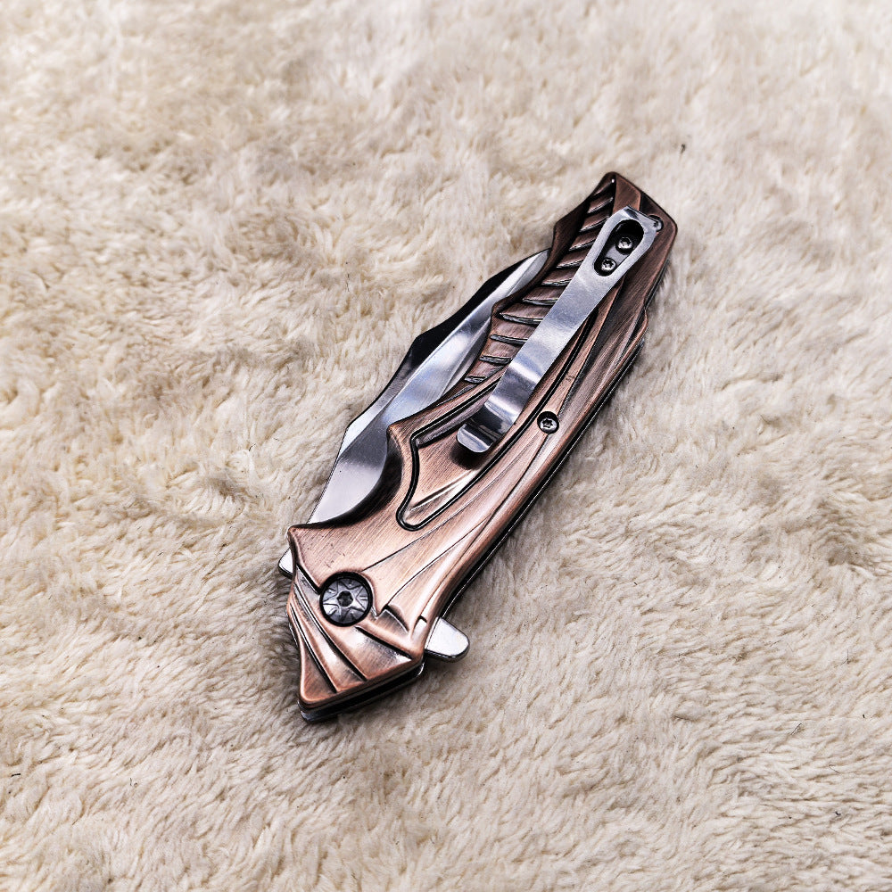 DA158 Creative Antique Bronze Handle Folding Outdoor Knife