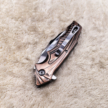 DA158 Creative Antique Bronze Handle Folding Outdoor Knife