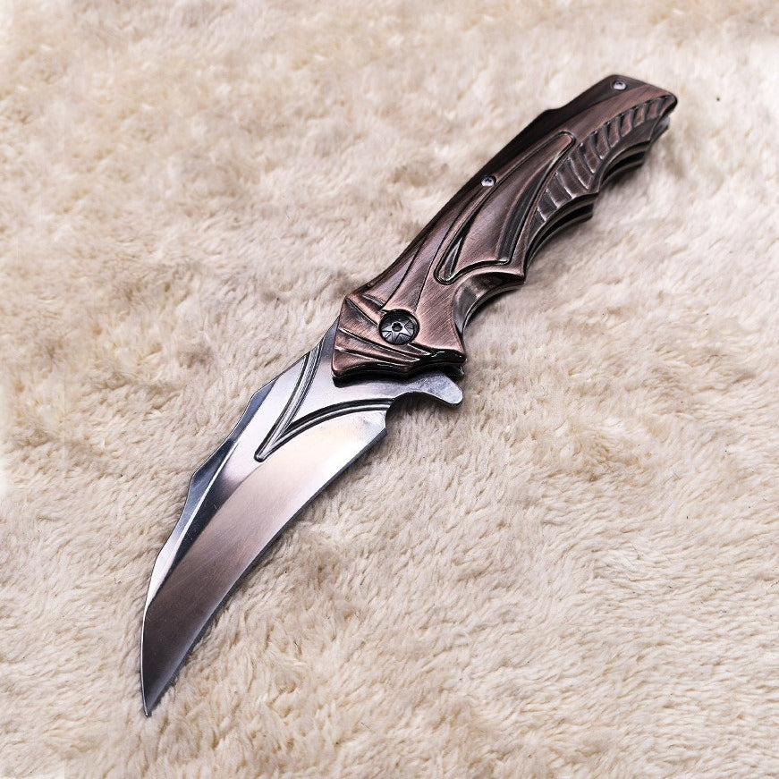DA158 Creative Antique Bronze Handle Folding Outdoor Knife