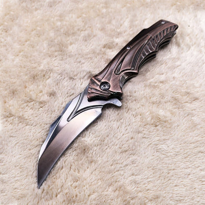DA158 Creative Antique Bronze Handle Folding Outdoor Knife