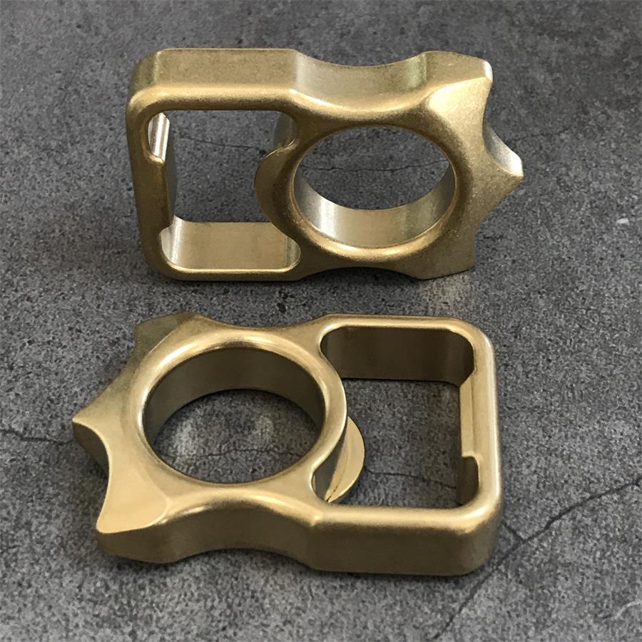 Stonewashed Brass Bottle Opening EDC Keychain Backpack EDC Tool