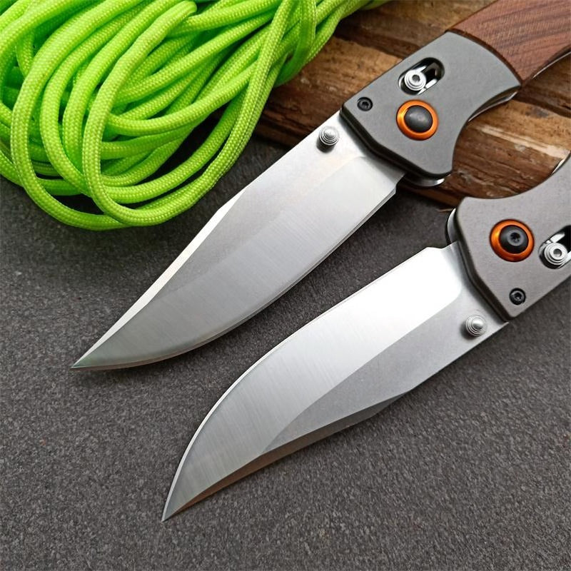 BM15080 G10 Handle and Sandalwood Handle Outdoor Folding Knife