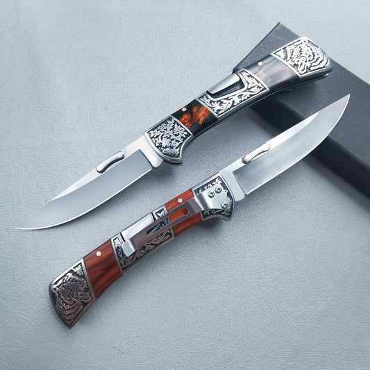 Exquisitely Carved Outdoor Foldable Portable Knife