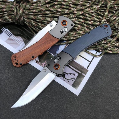 BM15080 G10 Handle and Sandalwood Handle Outdoor Folding Knife