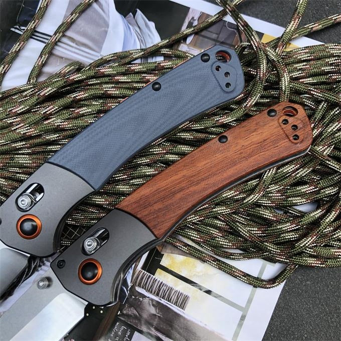 BM15080 G10 Handle and Sandalwood Handle Outdoor Folding Knife