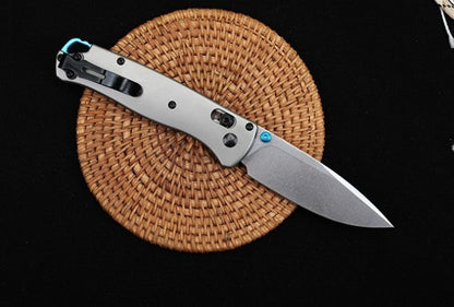 BM535-3 Silver Titanium Handle S90V Outdoor Folding Knife