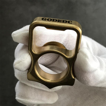 GOODEDC Stonewashed Brass Bottle Opening EDC Keychain Tool