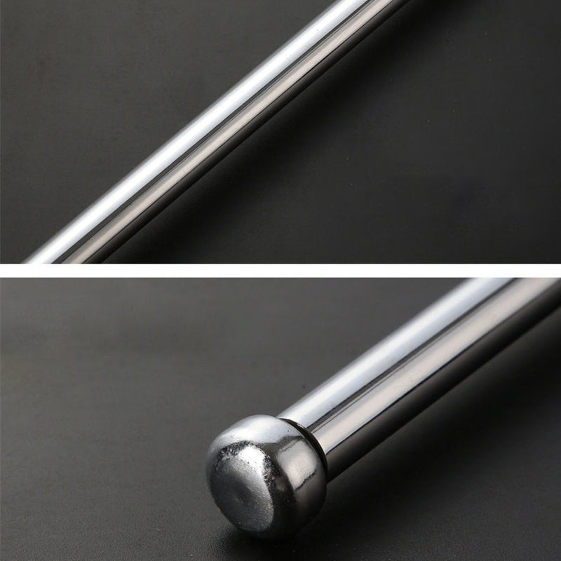 Split close-up showing the rounded baton tip and the end cap detail
