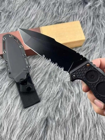 KA-5557 58-60HRC Outdoor Tool with Half Serrated Edge Knife