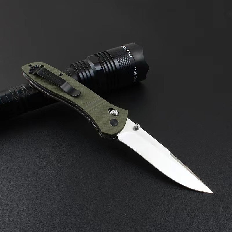 BM710D G10410 Stainless Steel Lined Outdoor Folding Knife