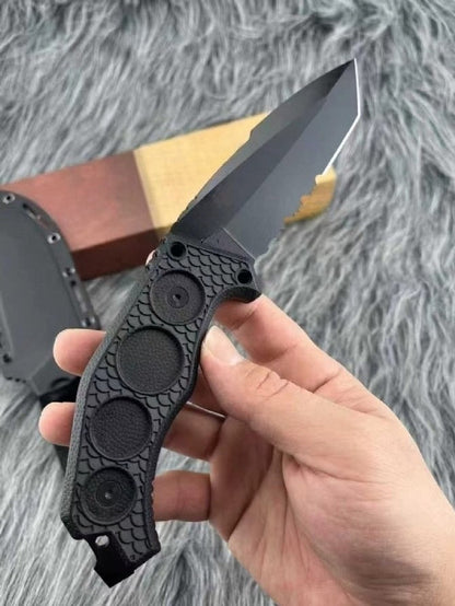 KA-5557 58-60HRC Outdoor Tool with Half Serrated Edge Knife