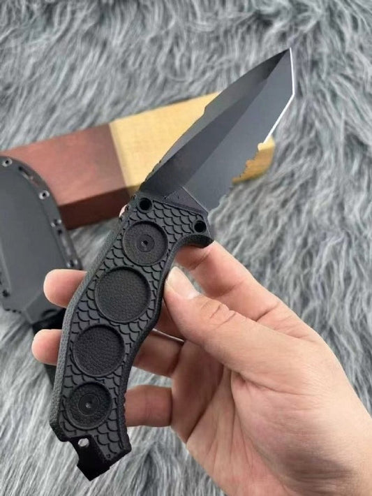 KA-5557 58-60HRC Outdoor Tool with Half Serrated Edge Knife