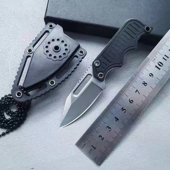 Mini 5CR13 Steel with Nylon Glass Fiber Optic Shank Knife