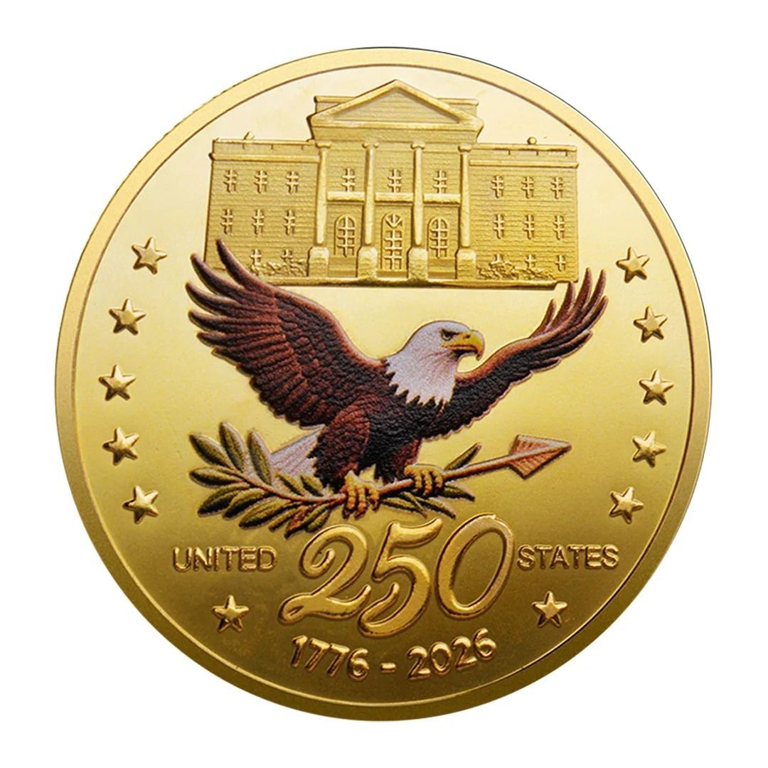 Gold-Plated Statue of Liberty Coin – United States 250th Anniversary Keepsake